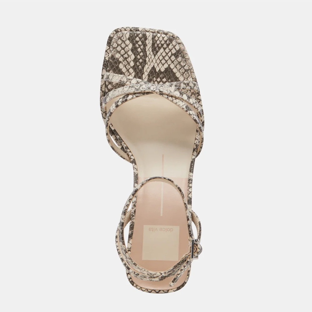 NEW Dolce Vita Manji Snakeskin Patterned Heels - Picture 3 of 4